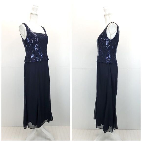 Alex Evenings 2pc Sequin Midi Dress with Jacket - Picture 3 of 9